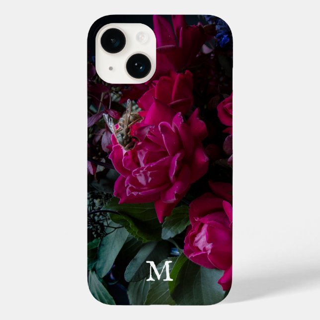 Funda De Case-Mate Para iPhone Foto Monograma Flor de vida muerta (Reverso )