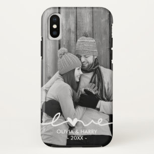 Funda Para iPhone X Foto personalizada con letra de amor