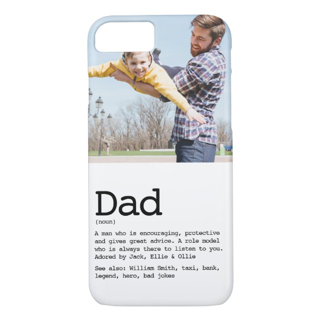 Funda De Case-Mate Para iPhone Foto personalizada de definición de papá  (Reverso)