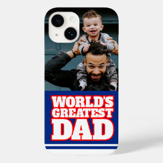 Funda Para iPhone 14 De Case-Mate Foto personalizada de papá más grande del mundo