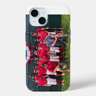 Funda Para iPhone 15 Foto personalizada del equipo de béisbol de Cooper