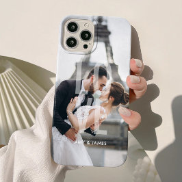 Funda Para iPhone 15 Mini Foto personalizada "Love" Overlay