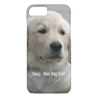 Foto personalizada y nombre del perro del golden