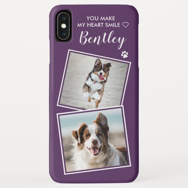 Funda De Case-Mate Para iPhone Foto personalizado Perro Mascota Gato  Collage Cut (Reverso)