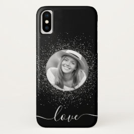 Funda Para iPhone X Foto personalizado personalizada en negro