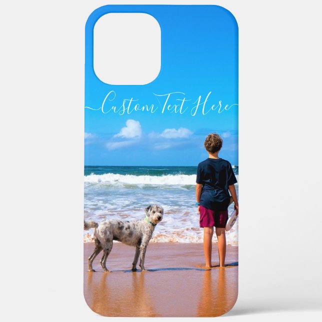 Funda De Case-Mate Para iPhone Foto personalizado Texto sus fotos con Mascotas (Reverso )