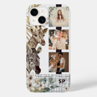 Foto Safari Animal Floral Moderno Femenino Monogra