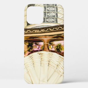 Funda Para iPhone 12 Foto selectiva de la mujer que usa sol aviador