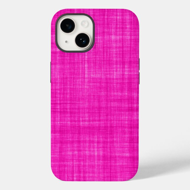 Funda De Case-Mate Para iPhone Foto textil de tela rosa (Reverso )