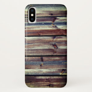 Funda Para iPhone X Foto única de Guay de textura de madera