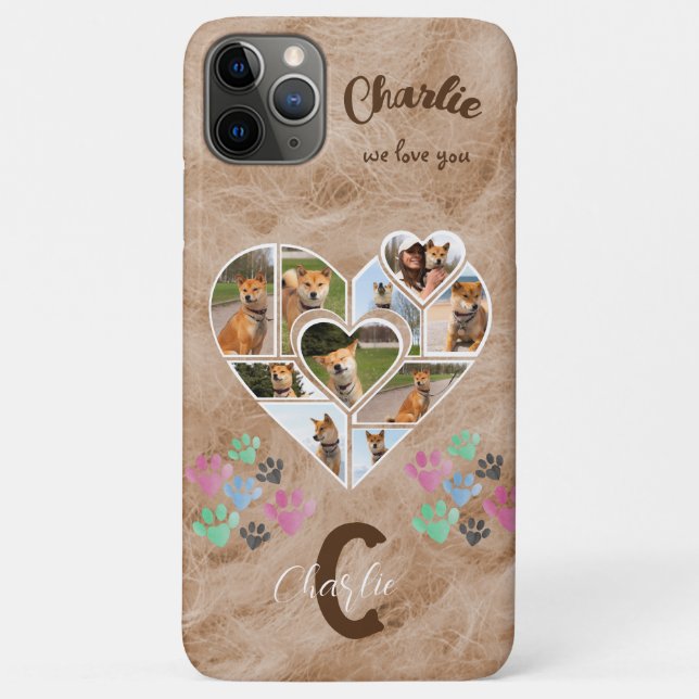 Funda De Case-Mate Para iPhone Foto y cita personalizada de personalizado Mascota (Reverso)