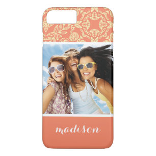 Funda Para iPhone 8 Plus/7 Plus Foto y nombre personalizado en fondo vintage