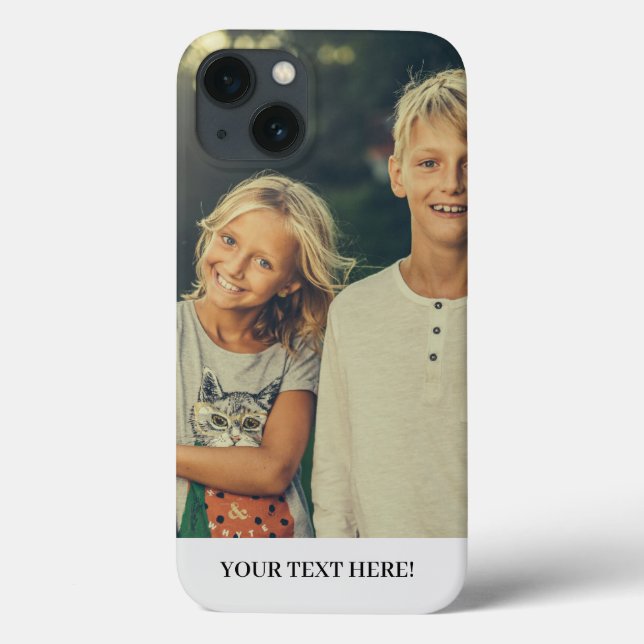 Funda De Case-Mate Para iPhone Foto y texto personalizados  (Reverso)