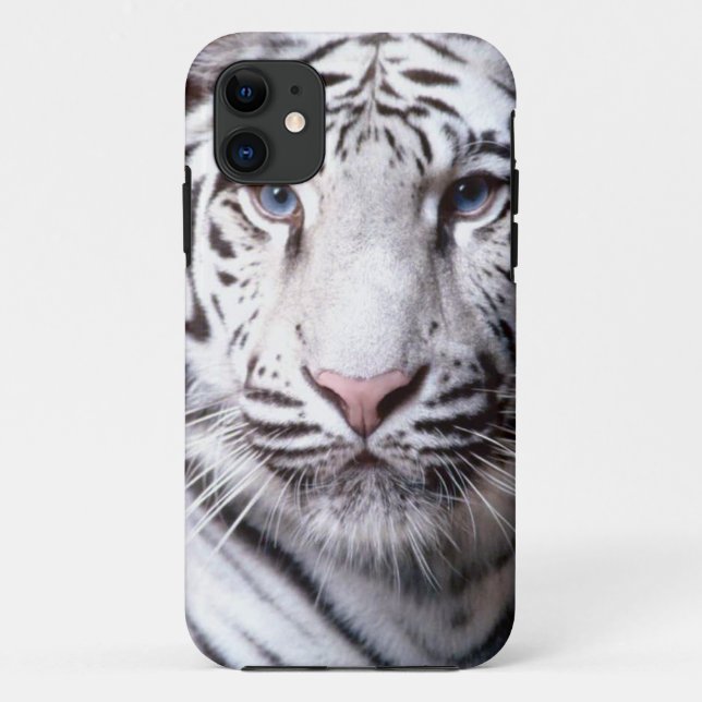 Funda De Case-Mate Para iPhone Fotografía blanca del tigre de Bengala (Reverso)