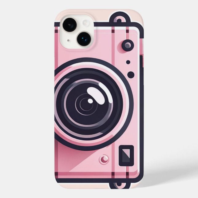 Funda De Case-Mate Para iPhone Fotografía de cámara de fotos de instantánea rosa  (Reverso )