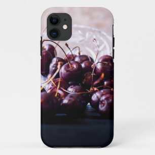 Funda Para iPhone 11 Fotografía de Cerezas Rojas Frescas