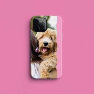 Funda Para iPhone 15 Fotografía de color rosa con borde ondulado