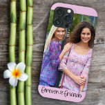 Funda Para iPhone 13 Pro Max Fotografía de Forever Friends Cute Heartpography<br><div class="desc">Estuche Guay para iphone con su propia foto de personalizado. Un hermoso regalo fotográfico con texto superpuesto que dice "amigos para siempre" con letras a mano y vinculado con un lindo corazón de amor. La plantilla de la foto está configurada para que añada la foto que se mostrará en formato...</div>