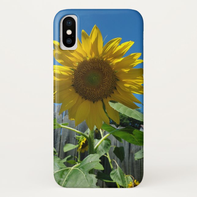 Funda De Case-Mate Para iPhone Fotografía de girasol bonita (Reverso)
