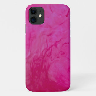 Funda Para iPhone 11 Fotografía de gota de tinta rosa