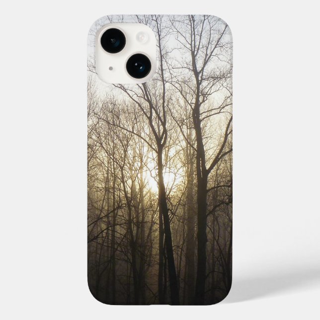 Funda De Case-Mate Para iPhone Fotografía de la naturaleza del amanecer de niebla (Reverso )