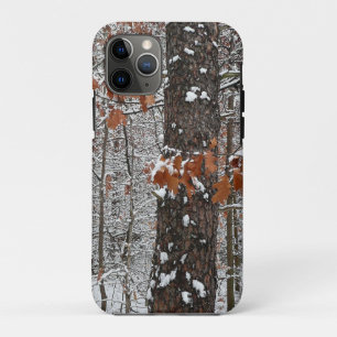 Funda Para iPhone 11 Pro Fotografía de naturaleza invernal de robles cubier