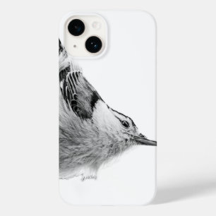 Funda Para iPhone 14 De Case-Mate Fotografía de pájaro blanco Nuthatch