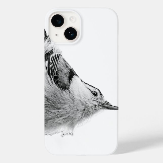 Funda De Case-Mate Para iPhone Fotografía de pájaro blanco Nuthatch (Reverso )