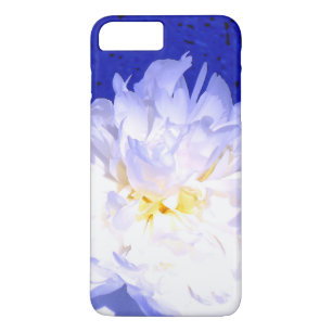 Funda Para iPhone 8 Plus/7 Plus Fotografía de Peony en blanco y púrpura