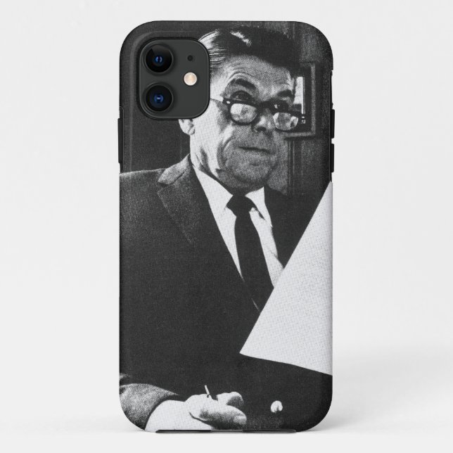 Funda De Case-Mate Para iPhone Fotografía de Ronald Reagan (Reverso)