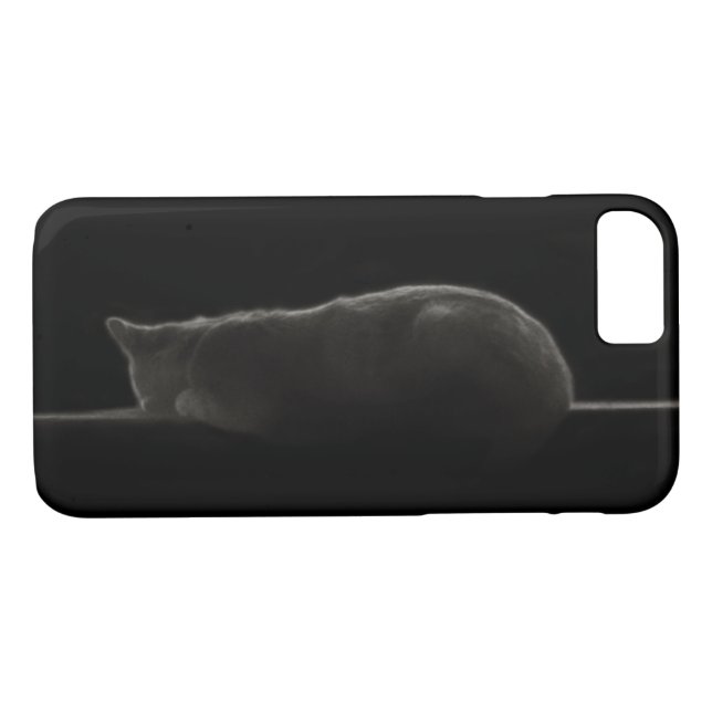 Funda De Case-Mate Para iPhone Fotografía de Silhouette Cat (Reverso (horizontal))