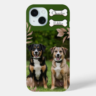 Funda Para iPhone 15 Fotografía de un perrito de perro con el nombre de
