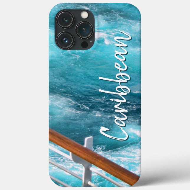Funda De Case-Mate Para iPhone Fotografía de viaje de crucero caribeño turquesa (Reverso )