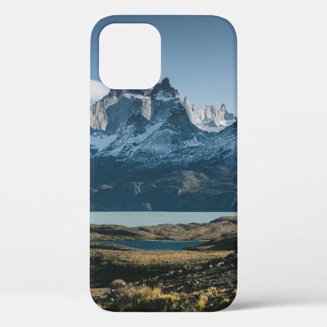 FUNDA DE Case-Mate PARA iPhone FOTOGRAFÍA DEL PAISAJE DE MONTAÑA NEGRA Y BLANCA (Reverso )