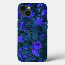 Funda Para iPhone 13 Fotografía floral azul morado