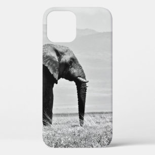 FUNDA PARA iPhone 12 FOTOGRAFÍA GRAYSCALE DE ELEFANTE