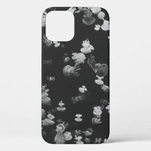 FUNDA PARA iPhone 12 FOTOGRAFÍA GRAYSCALE DE SHOAL OF JELLYFISH