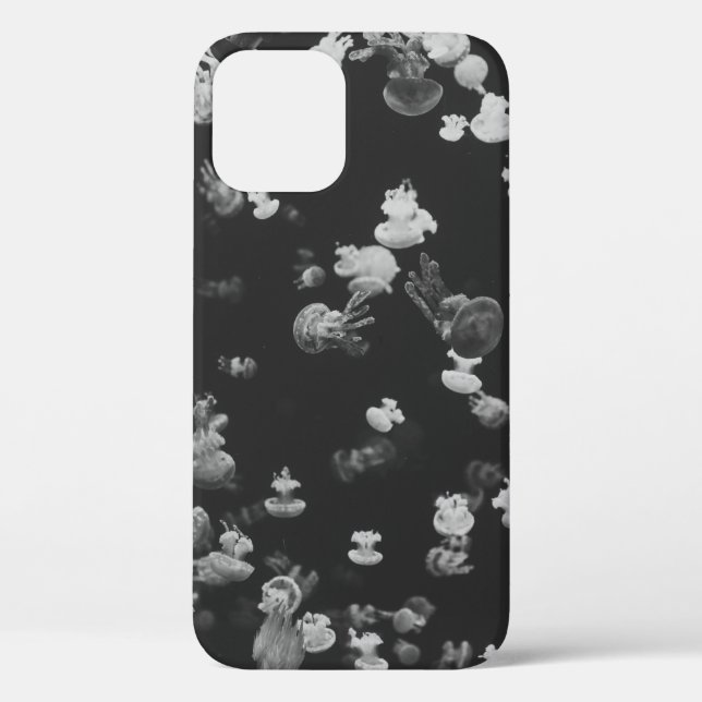 FUNDA DE Case-Mate PARA iPhone FOTOGRAFÍA GRAYSCALE DE SHOAL OF JELLYFISH (Reverso )