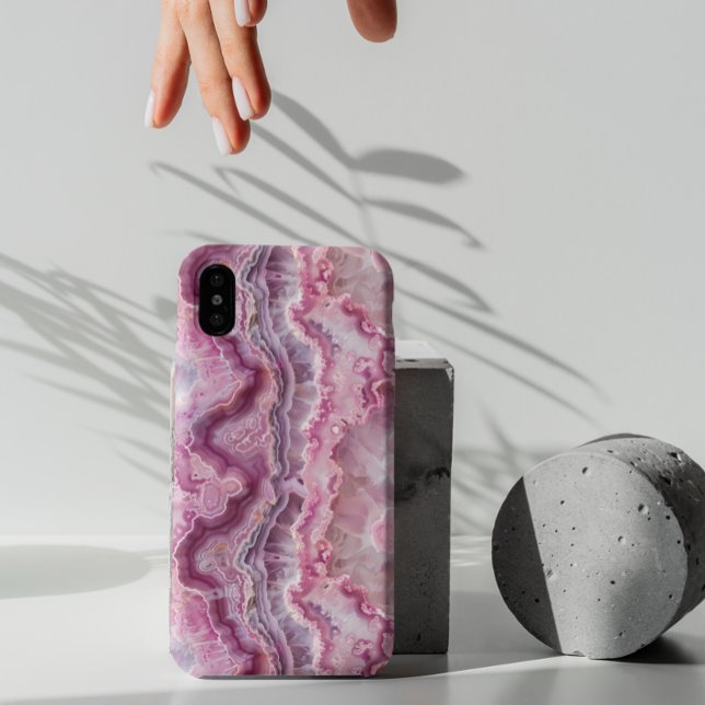 Funda De Case-Mate Para iPhone Fotografía Macro de Piedra Ágata Rosa (Subido por el creador)