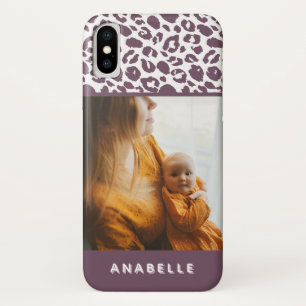 Funda Para iPhone X Fotografía moderna de un leopardo animal