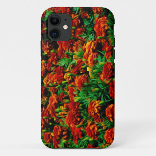 Funda Para iPhone 11 Fotografía paisajística de la flor roja naranja
