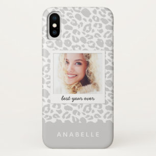Funda Para iPhone X Fotografía vintage de la impresión moderna de leop