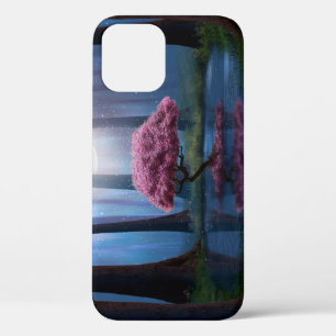 Funda Para iPhone 12 Fotomanipulación del bosque de estanques rosados