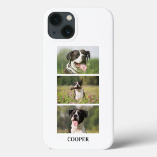 Funda Para iPhone 13 Fotomontaje Personalizado de Perro con Monograma