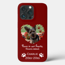 Funda Para iPhone 13 Pro Fotos en nuestro corazón en memoria de Mascotas, P