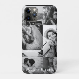 Funda Para iPhone 11 Pro Fotos personalizadas en blanco y negro de pareja c