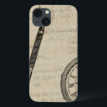 Funda Para iPhone 13 Fountain Pens and Watchface con notas<br><div class="desc">¡Parece que alguien estaba tomando muchas notas! Esta pintura contemporánea de estilográficas y un mirador ilustran la pérdida de tiempo de las diversas actividades mundanas,  pero importantes,  de nuestras vidas. ¡Recibe tu copia hoy!</div>