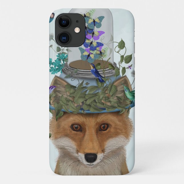 Funda De Case-Mate Para iPhone Fox con mariposa Bell Jar (Reverso)