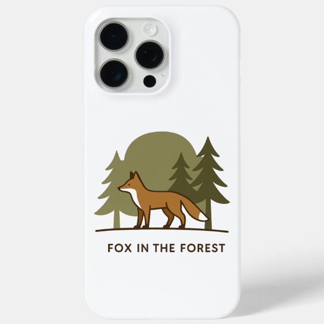Funda De Case-Mate Para iPhone Fox en el bosque (Reverso )