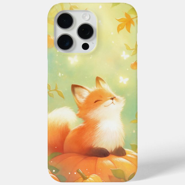 Funda De Case-Mate Para iPhone Fox Pumpkin Perch (Reverso )